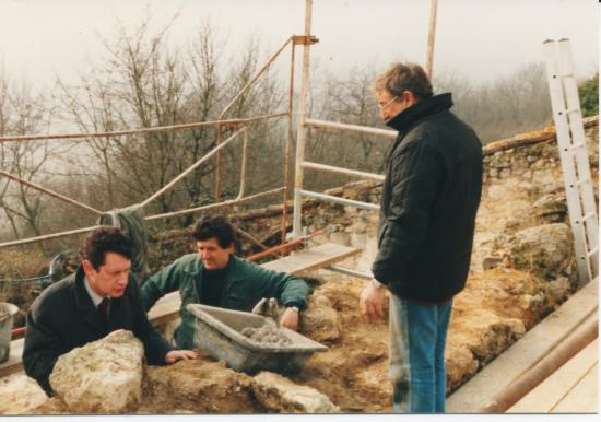Réunion de chantier avec Mr Lagneau en 1985