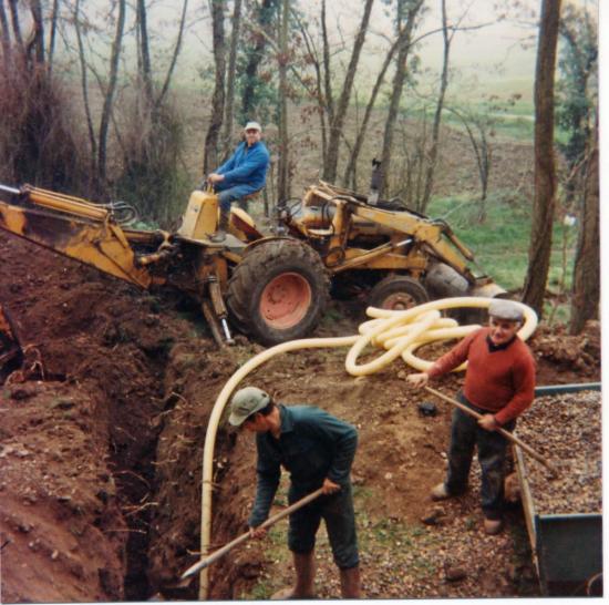 Sondage et drainage talus sud - 1985