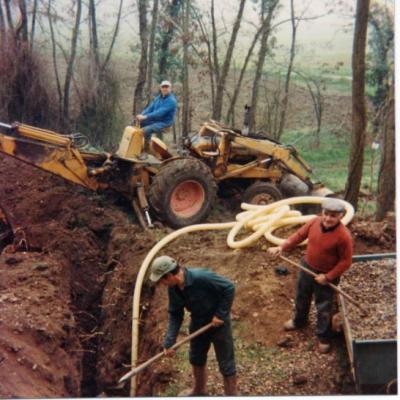 Sondage et drainage talus sud - 1985